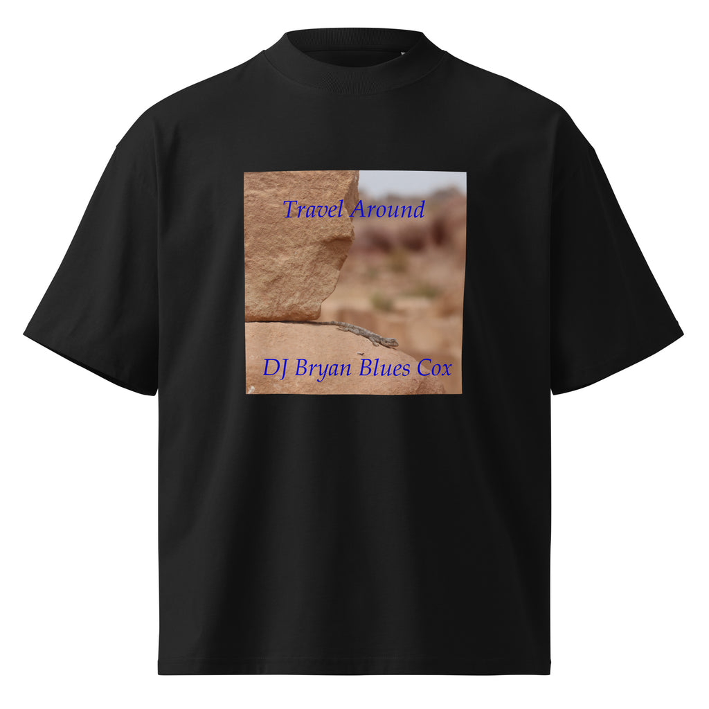 Travel Around - Unisex Oversized High Neck T-Shirt