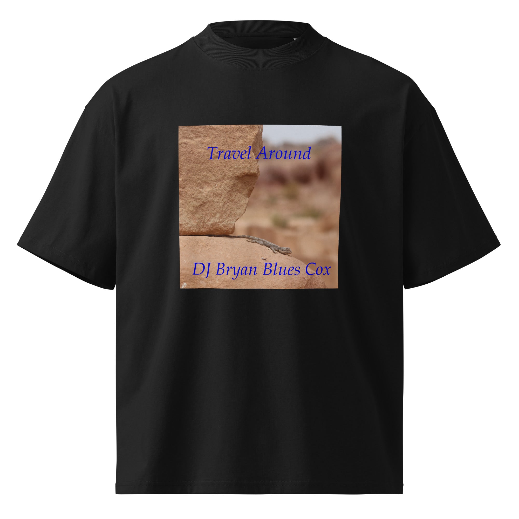 Travel Around - Unisex Oversized High Neck T-Shirt