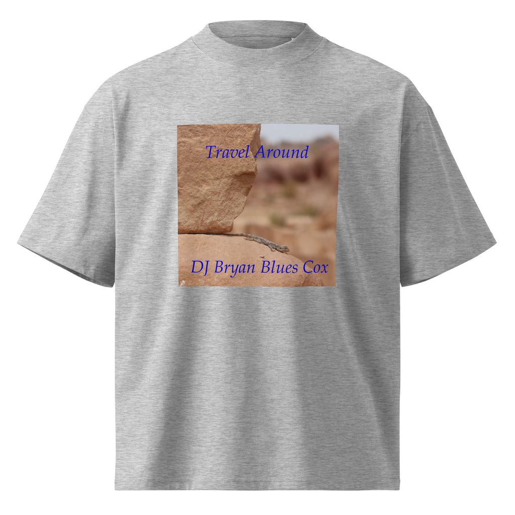 Travel Around - Unisex Oversized High Neck T-Shirt