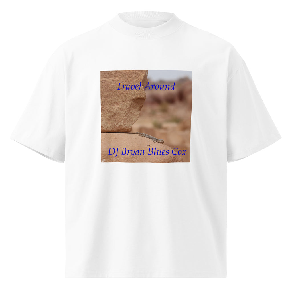 Travel Around - Unisex Oversized High Neck T-Shirt